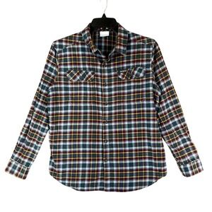 Columbia Flannel Shirt Mens M Plaid Outdoor Streetwear Rugged Casual Trail Cabin